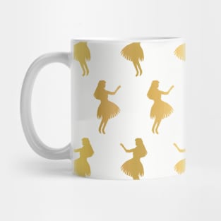 Hula Girl Gold Foil Mug